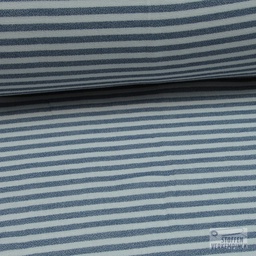 [MAD-0007] Crèpe Horizontale Streep 5mm. Blauw/wit