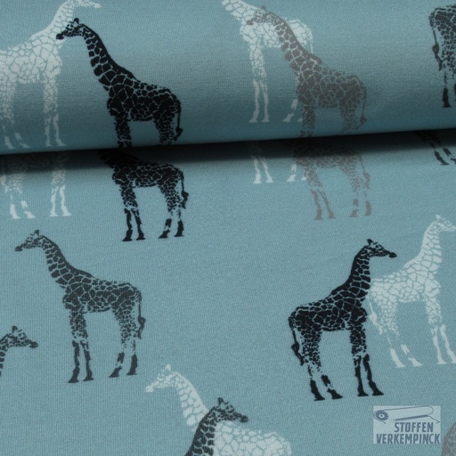 [POL-346002-12] Bamboo Jersey Giraffen Mint