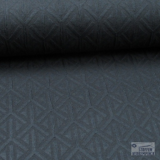 [no-19170-069] Jersey Clocqué Zwart