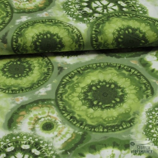 [QT-PC2296-240] Viscose/Katoen Cirkels Lime