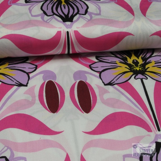 [HE-208686-0004] Viscose Satijn Amaryllis Wit