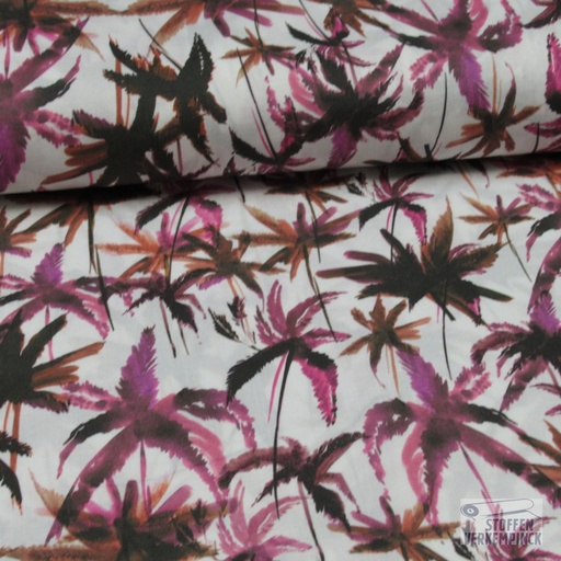 [EDI-0192541] Stretch Poplin Palmtree Madness