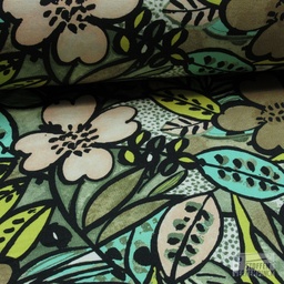 [420-2113] Viscose Jersey Groot Floraal Dessin