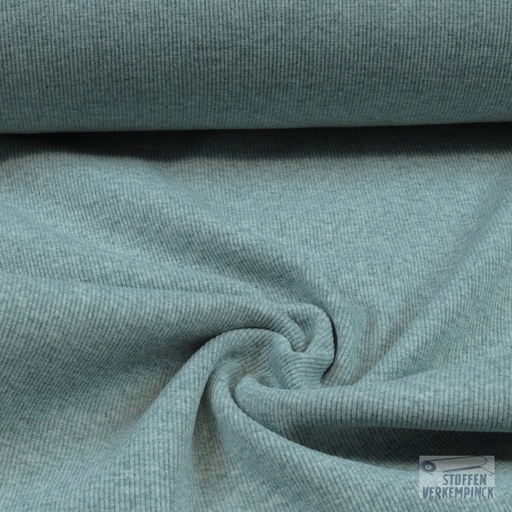 [VE-08769-092] Boordstof Rib Green Mélange