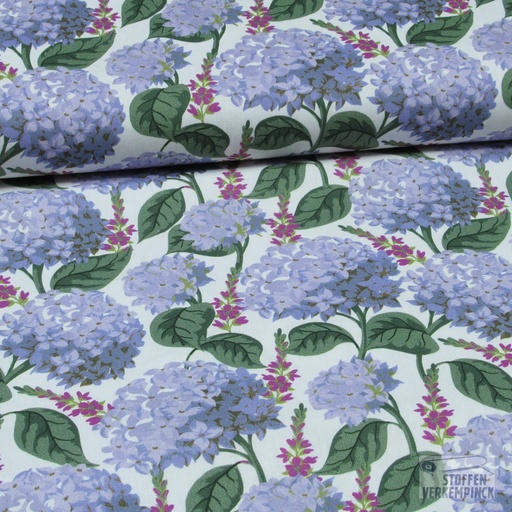 [NO-19748-050] Katoen Popeline Hortensia Lila