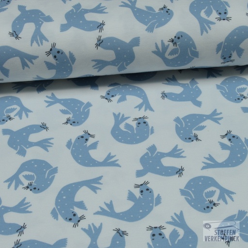 [HE-207633-0005] Jersey Organic Zeehondjes Blauw