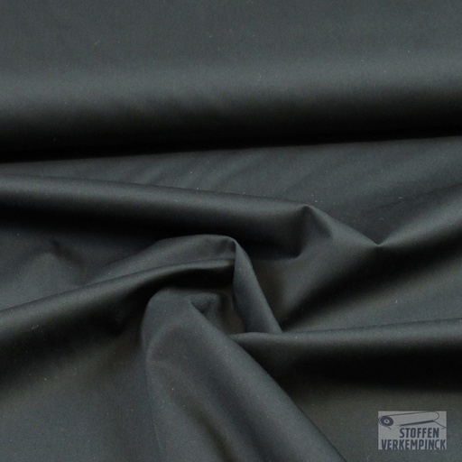 [QT-MR1102-690] Stretch Popeline Katoen/Nylon Zwart
