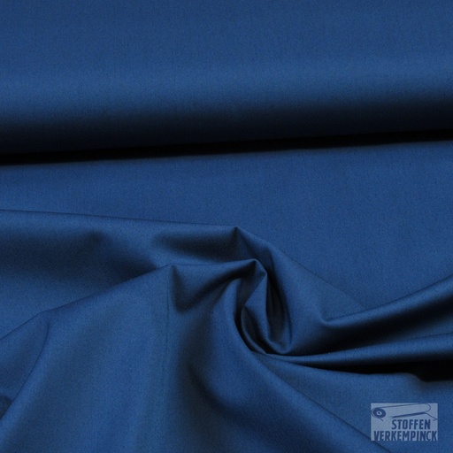 [QT-MR1102-980] Stretch Popeline Katoen/Nylon Marine