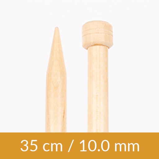 [206-30101] Birch single pointed needle 35cm 10.00mm 