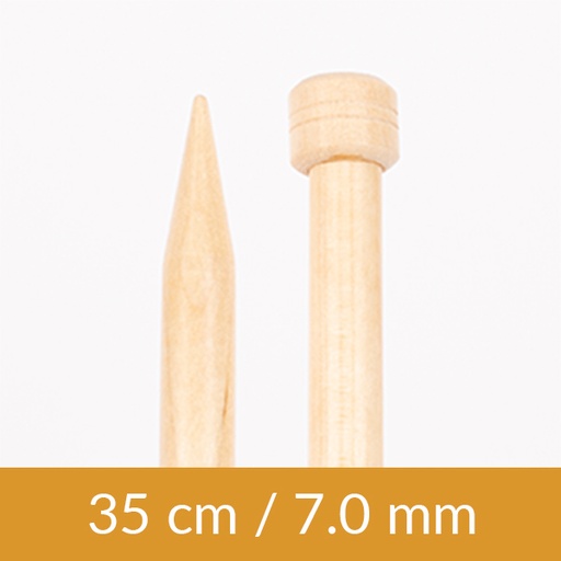 [206-30701] Birch single pointed needle 35cm 7.00mm 