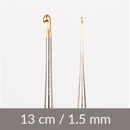 [206-151] Steel crochet hook 13cm 1.50mm 