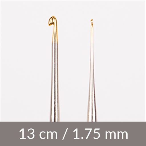 [206-1751] Steel crochet hook 13cm 1.75mm 