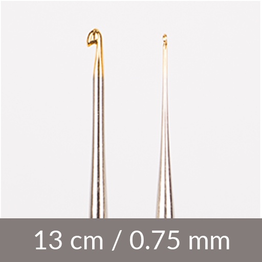 [206-751] Steel crochet hook 13cm 0.75mm 
