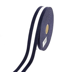 [DI-F400.30-103] Tassenband 30mm Kleur 103-Streep Blauw/Wit