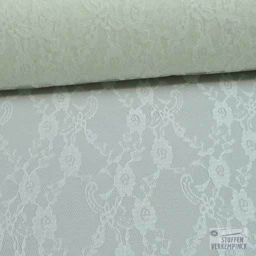 [KI-0690-020] Budgetkant Flowery Lace Ecru
