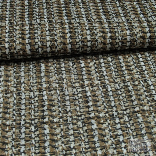 [QT-PC6201-116] Polyester Voile Lurexdraad Abstrakt Bruin VERLAAGDE PRIJS