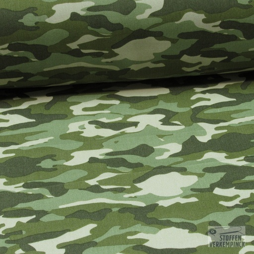[MU-4902-1121] Popeline Camouflage Groen