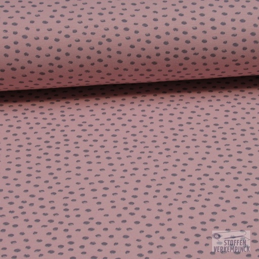[MU-5102-1511] Jersey Katoen Signed Dots Rose