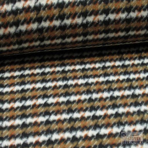 [HE-209535-0010] Mantelstof Geruit Bruin/Oranje