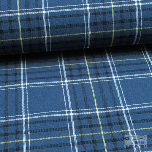 [HE-209423-0006] Lengtestretch Tartan Blauw