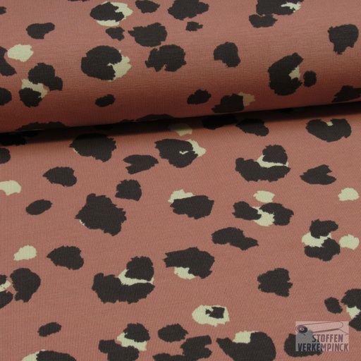 [VE-05977-006] Jersey Bamboo Animal Dark Rose