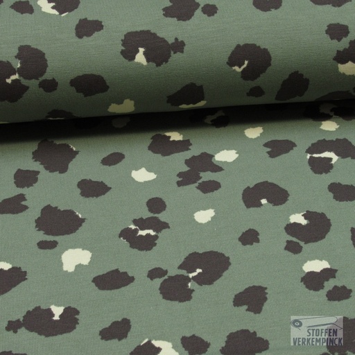 [VE-05977-012] Jersey Bamboo Animal Oud Groen