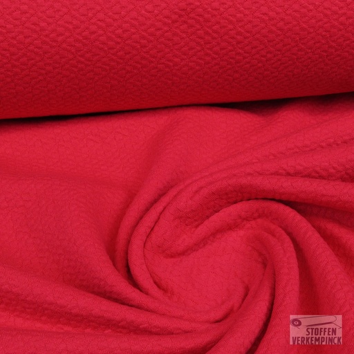 [POL-794205-609] Jersey Jacquard Katoen Fel Rose