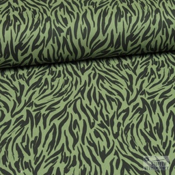 [POL-410089-20] Katoenen Stretch Zebra Groen