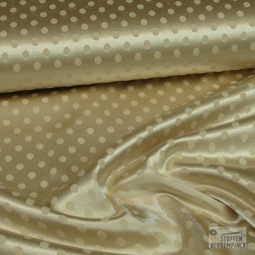 [POL-411016-307] Satijn Stretch Jacquard Dots Ecru