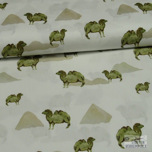 [KV-S1237R-185663] Poplin Digitaal Bedrukt Mix Aspen Snoozy Fabrics (Camelia)