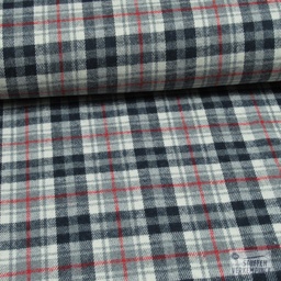 [VE-04691-001] Small Brushed checks Yarn Dyed Navy/Red