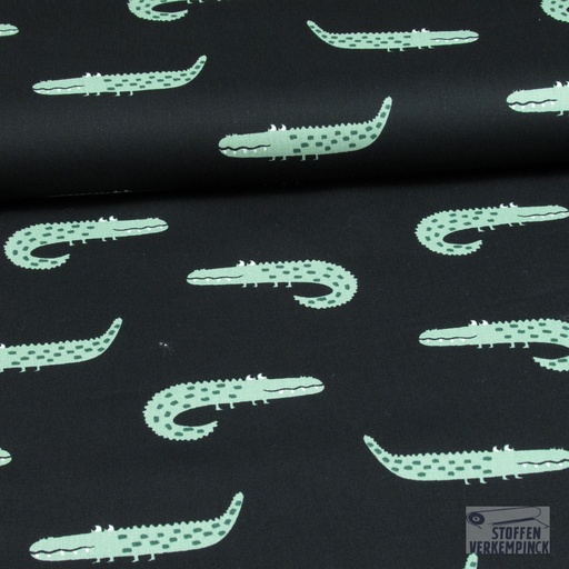 [VE-09922-001] Poplin Alligator Black