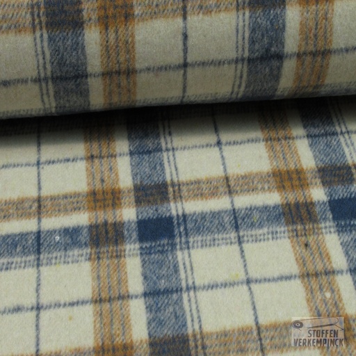 [KI-20300-695] Asman Check Ecru/Jeans/Hazel