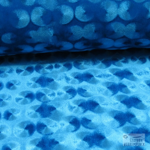 [JO-1110-126] Jersey Velvet Embossed Turquoise