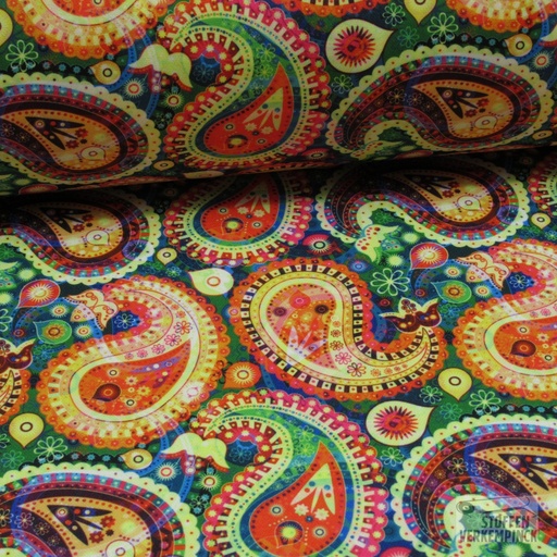 [JO-4469] Polyester Jersey Print Paisley