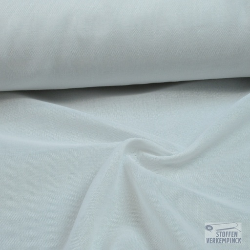 [BD-NZANZ-C00] Batist gordijnstof 'Zanzibar' kleur wit