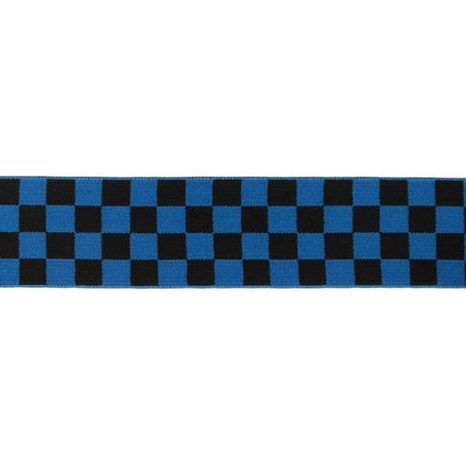[kv-45358] Elastiek 40mm geblokt - blauw
