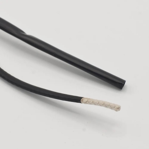 [QT-XAC17-569-006] 6mm/1m Krimpkous Koordeinden Zwart