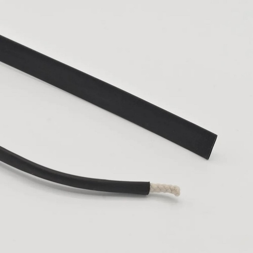 [QT-XAC17-569-010] 10mm/1m Krimpkous Koordeinden Zwart