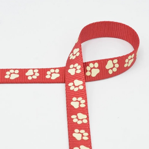 [QT-XWB0017-160-020] Band 20mm Glow in Dark - Red
