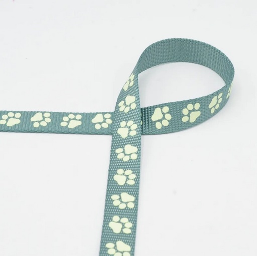 [QT-XWB0017-220-020] Band 20mm Glow in Dark - Mint