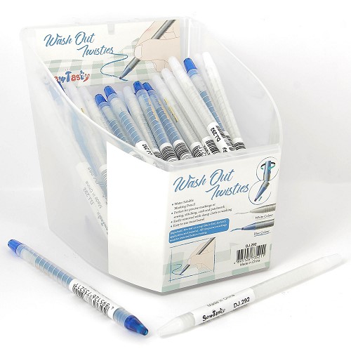 [DI-DJ.292] Textielmarkering Twister, wateruitwisbaar - wit of blauw