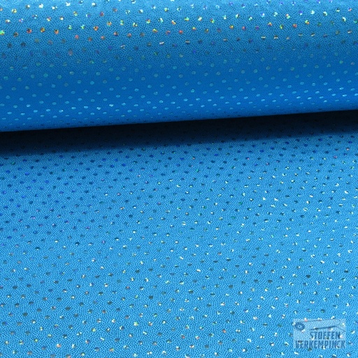 [HE-201080-5030] Folienjersey pailletjes Turquoise