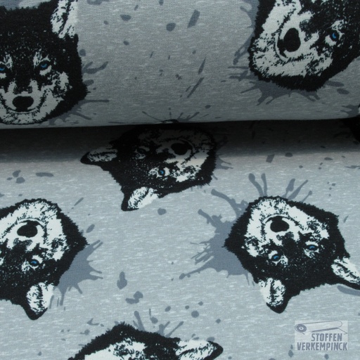 [MU-5373-1764] Alpenfleece Wolves - Grijs