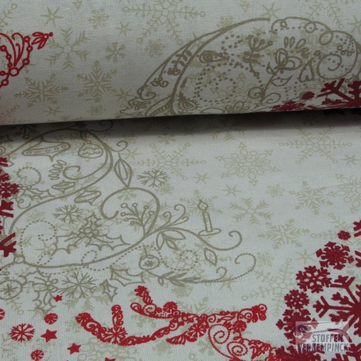 [MA-0988-401] Kerst Canvas Snowflake Wit