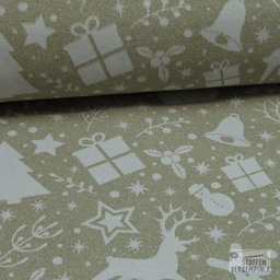 [MA-C818-198] Kerst Canvas Varia Beige