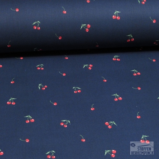 [VE-C5275-003] Coated Cotton Cherry Navy