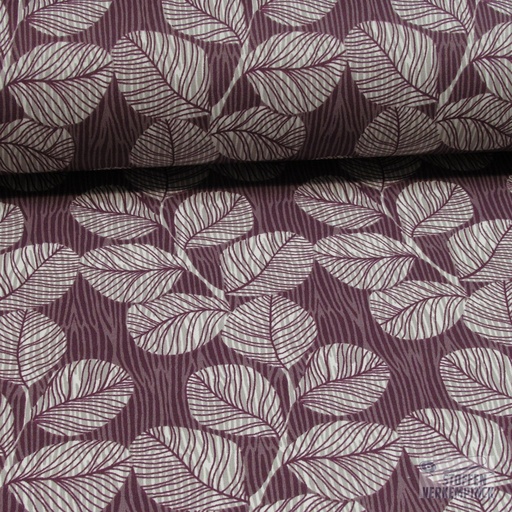 [VE-C5267-005] Coated Cotton Leaves Old Bordeaux