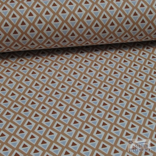 [VE-C5662-001] Coated Cotton Abstract Zalm