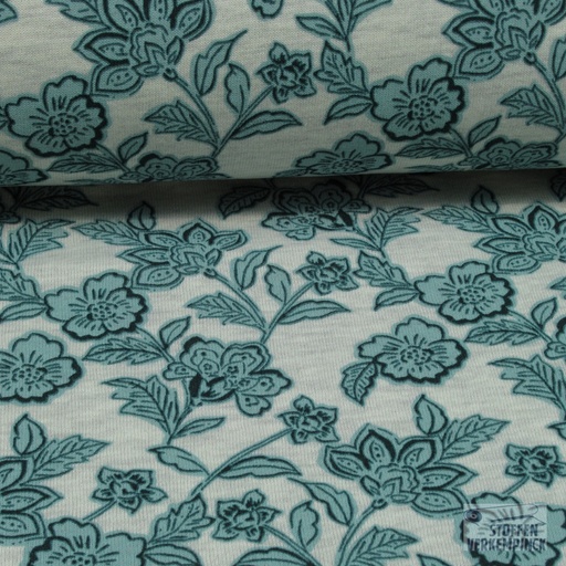 [VE- 05538-004] Sweat melange Flowers Green